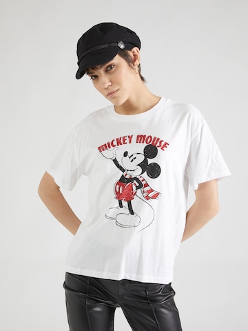 GAP Shirt 'DISNEY MICKEY AND MINNIE' in Wit: voorkant