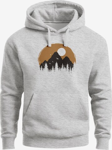 Neverless Sweatshirt 'Mountain Sun' in Grau: Vorderseite