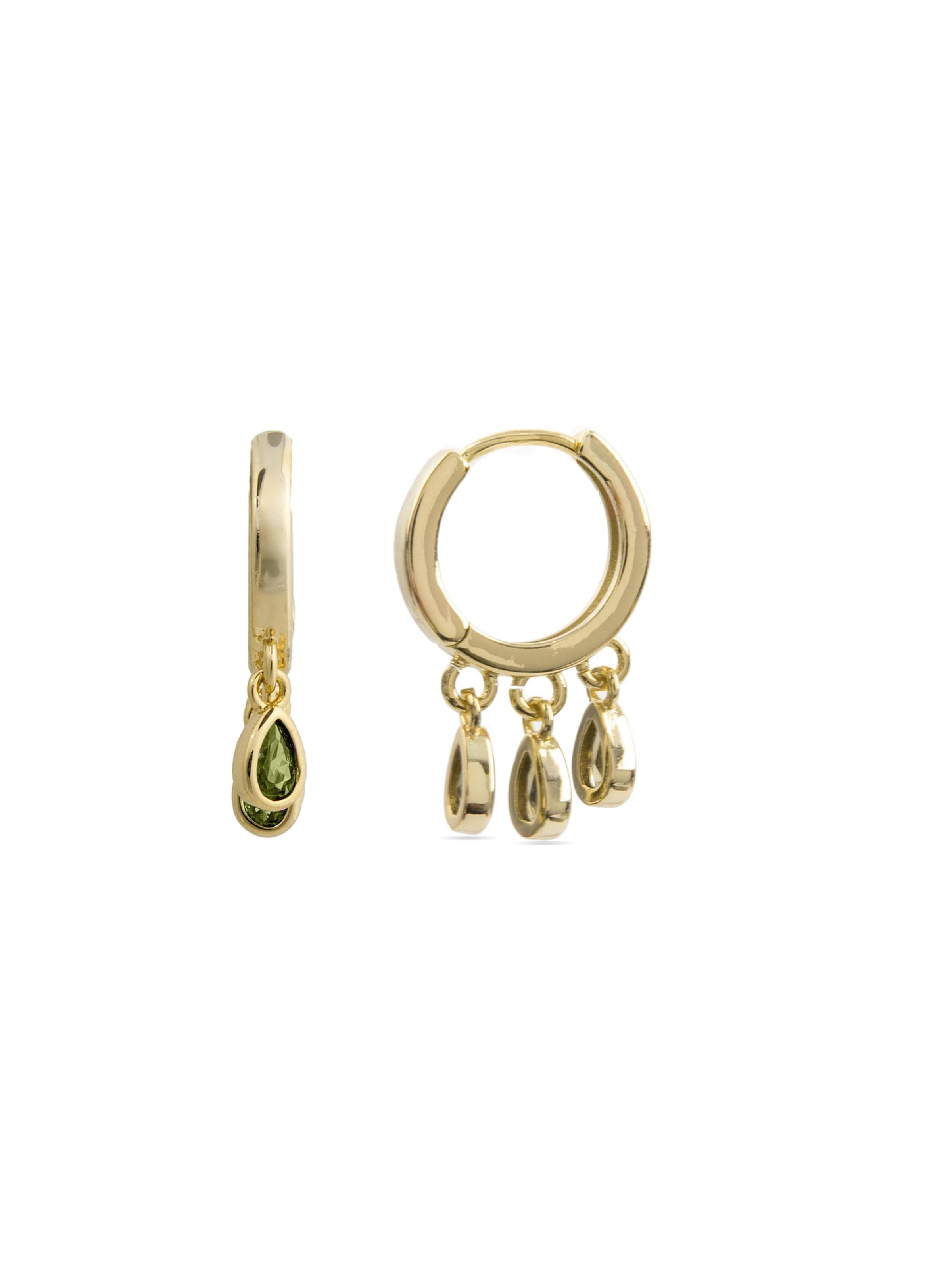 Luxenter Ohrringe 'Atzul'‌‌‌‌‌‌‌‌‌ in Grün: Vorderseite