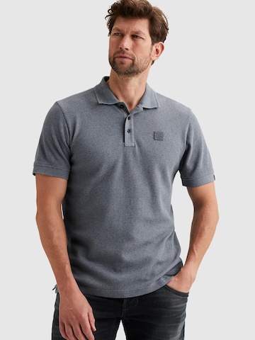 Maglietta 'Polo shirt with texture and ribbed hems' di PME Legend in grigio: frontale