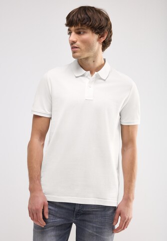 Street One MEN Piquée-Poloshirt in Weiß: Vorderseite