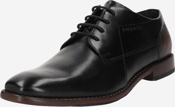 Pantofi cu șireturi de la bugatti pe negru: față