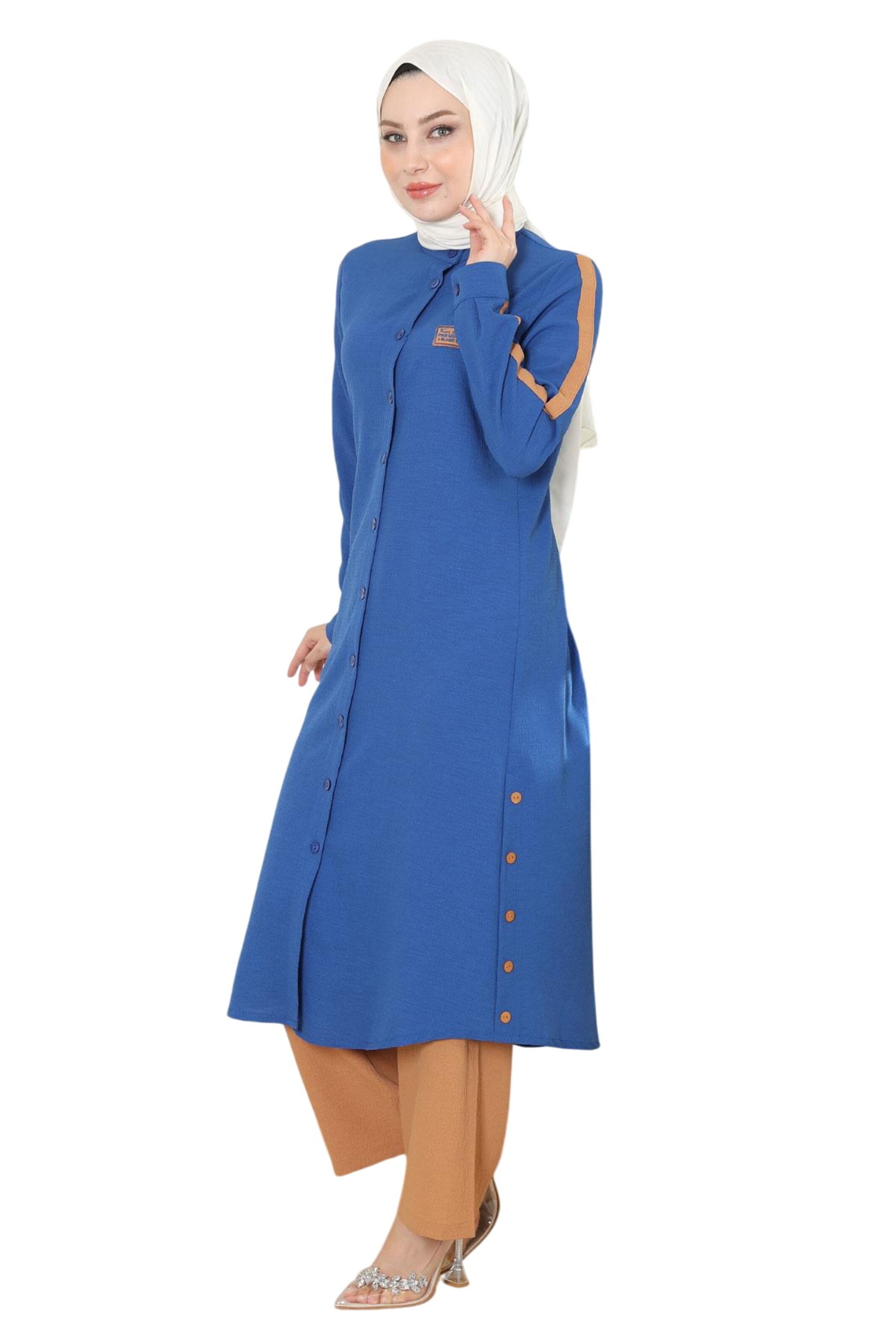 MODAMIHRAM Broekpak in Blauw: voorkant