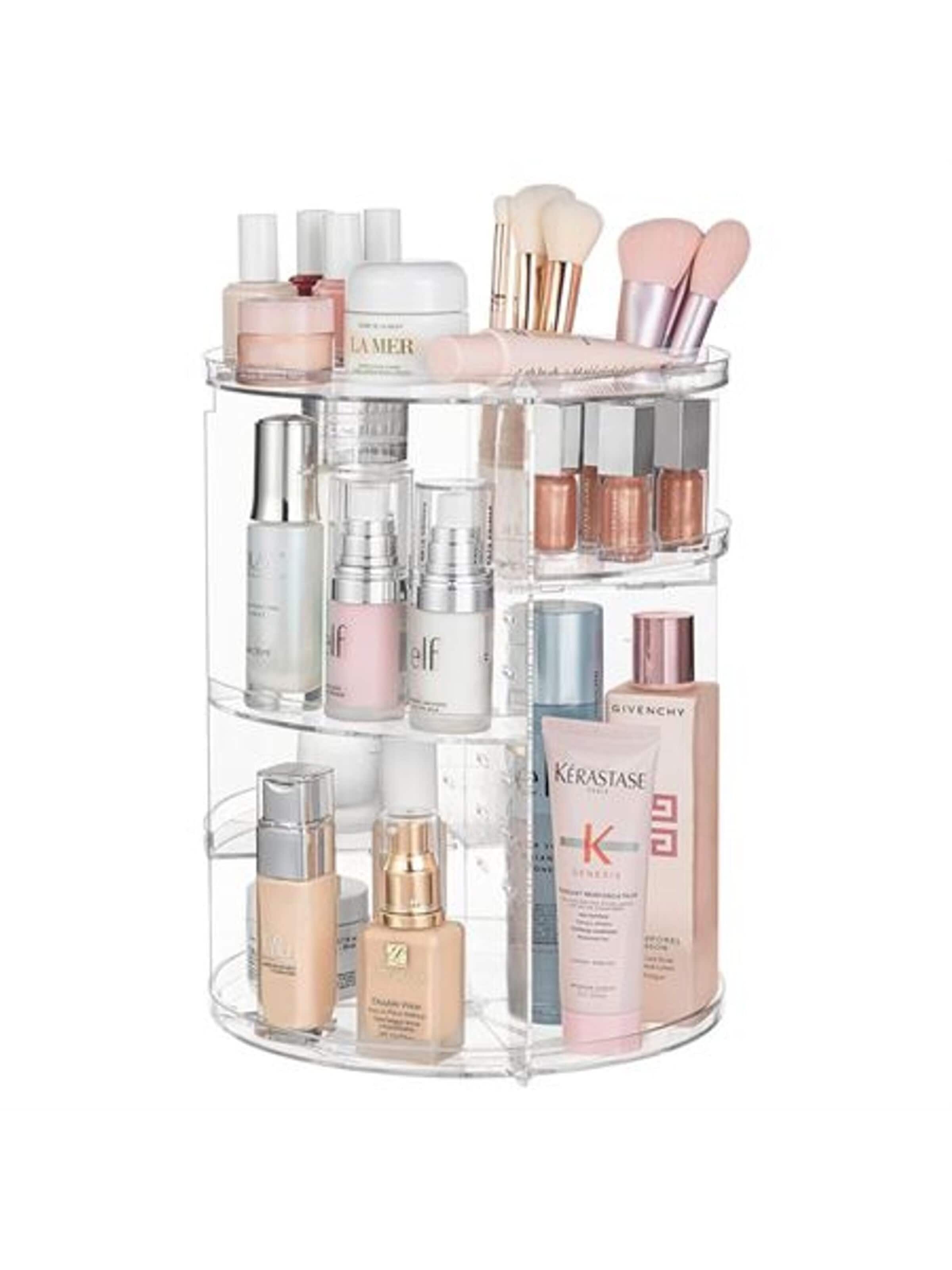 Boîte à bijoux 'UNIQ 360 degree rotating organiser - Clear' UNIQ Beauty en transparent : devant