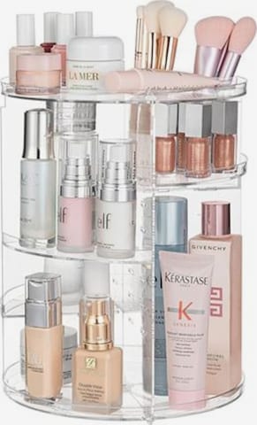 Boîte à bijoux 'UNIQ 360 degree rotating organiser - Clear' UNIQ Beauty en transparent : devant