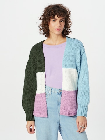 ICHI Knit Cardigan 'ALANY' in Green: front