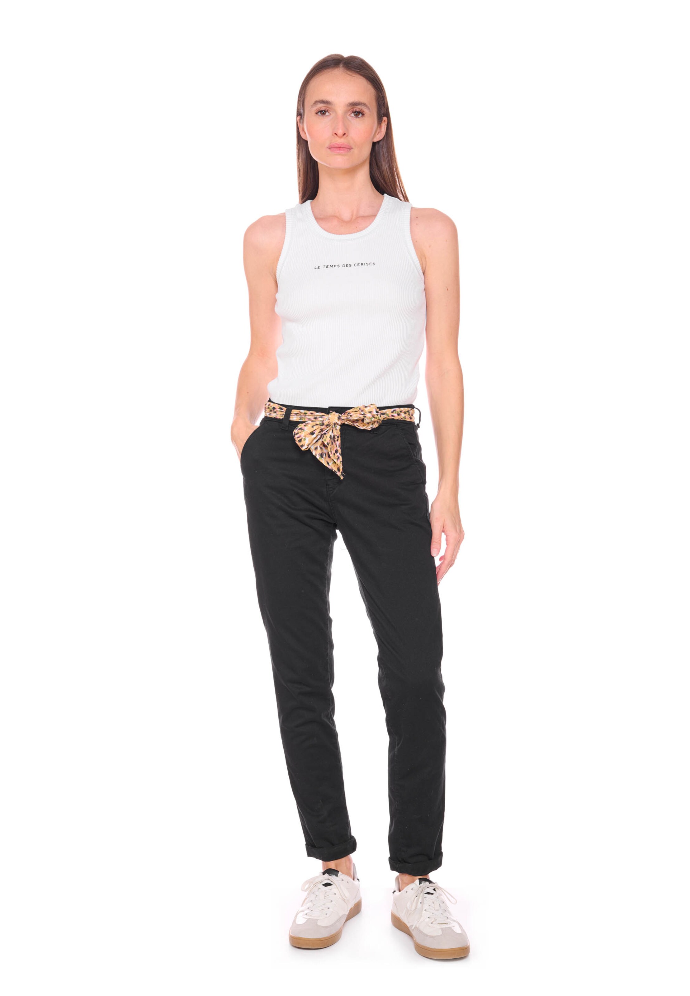 Regular Pantalon chino 'DYLI 6' Le Temps Des Cerises en noir