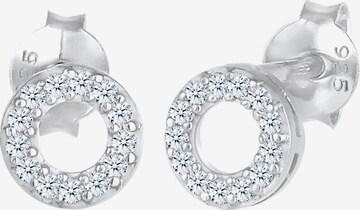 Elli DIAMONDS Earrings 'Kreis' in Silver