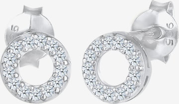 Elli DIAMONDS Earrings 'Kreis' in Silver