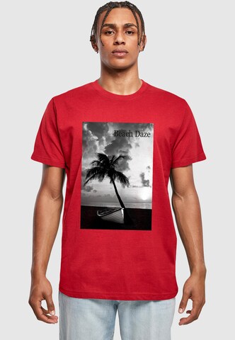 Mister Tee T-Shirt 'Beach Daze' in Rot: Vorderseite
