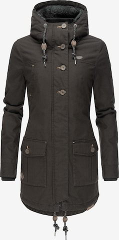Ragwear Between-seasons coat 'Jane' in Black: front