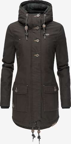 Ragwear Between-Seasons Coat 'Jane' in Black: front