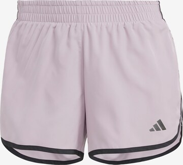 Regular Pantalon de sport 'Marathon 20' ADIDAS PERFORMANCE en violet : devant