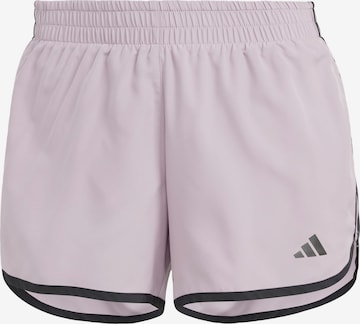 Regular Pantalon de sport 'Marathon 20' ADIDAS PERFORMANCE en violet : devant