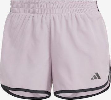 ADIDAS PERFORMANCE Regular Workout Pants 'Marathon 20' in Purple: front