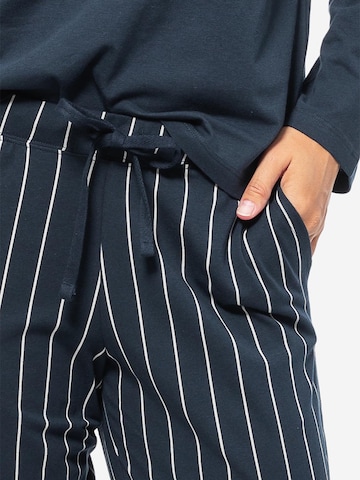SCHIESSER Pajama 'Cotton' in Blue