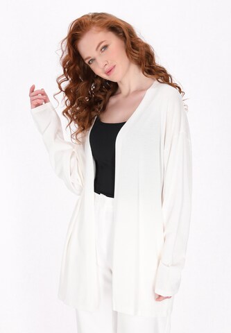 DreiMaster Klassik Knit Cardigan 'Classic Look' in White: front
