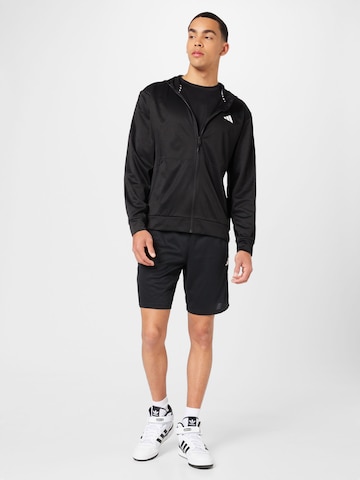 ADIDAS PERFORMANCE Sportsweatjacke 'ESSENTIAL' in Schwarz