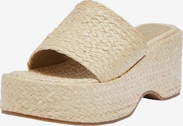Pull&Bear Mules in Beige: front