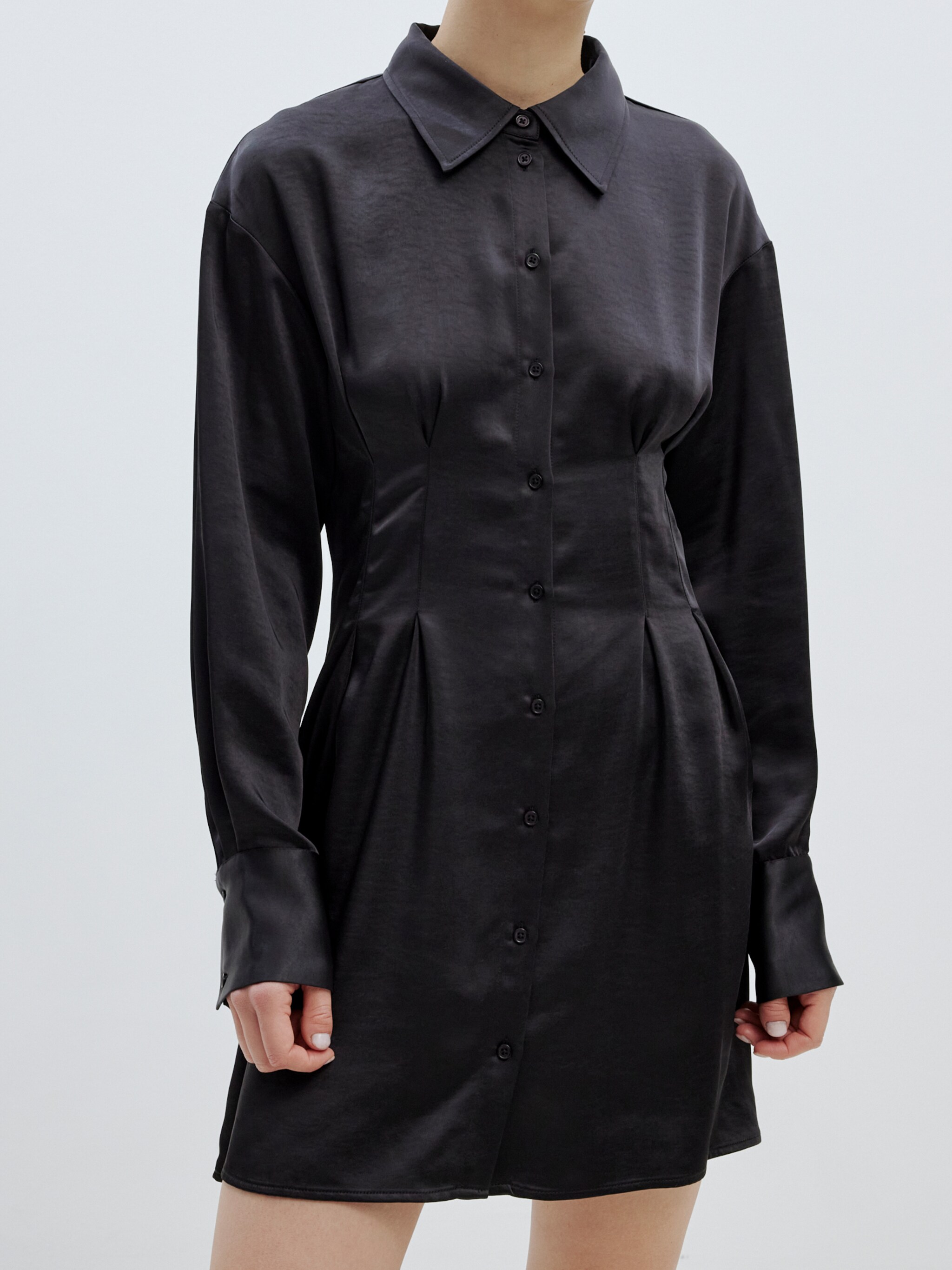 EDITED Produkte Blusenkleid 'Charleen' schwarz