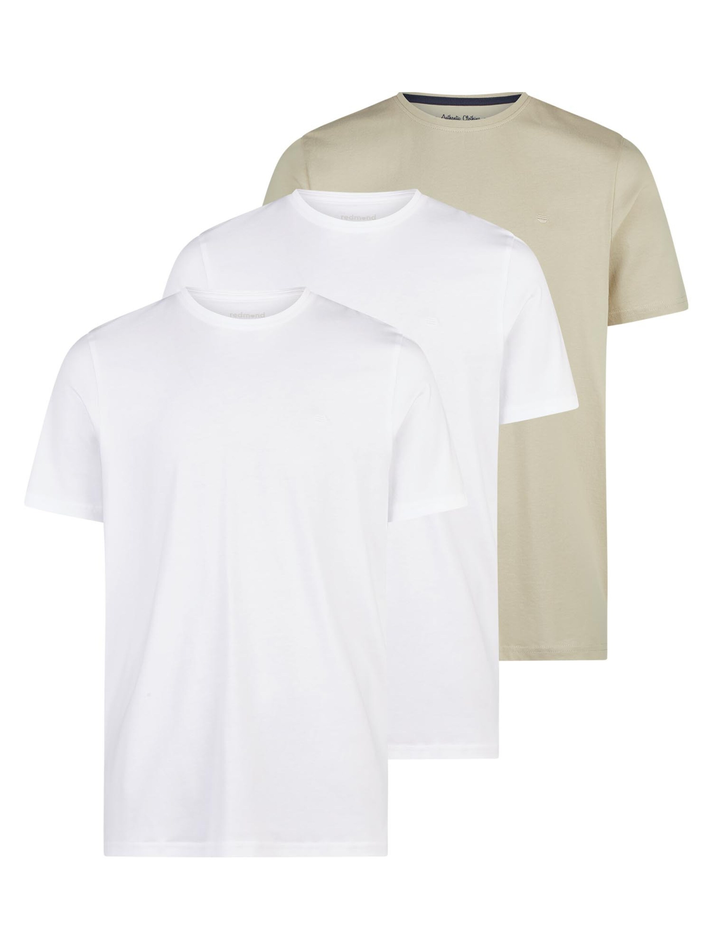 redmond Shirt 'Basic'‌ in Beige: Vorderseite