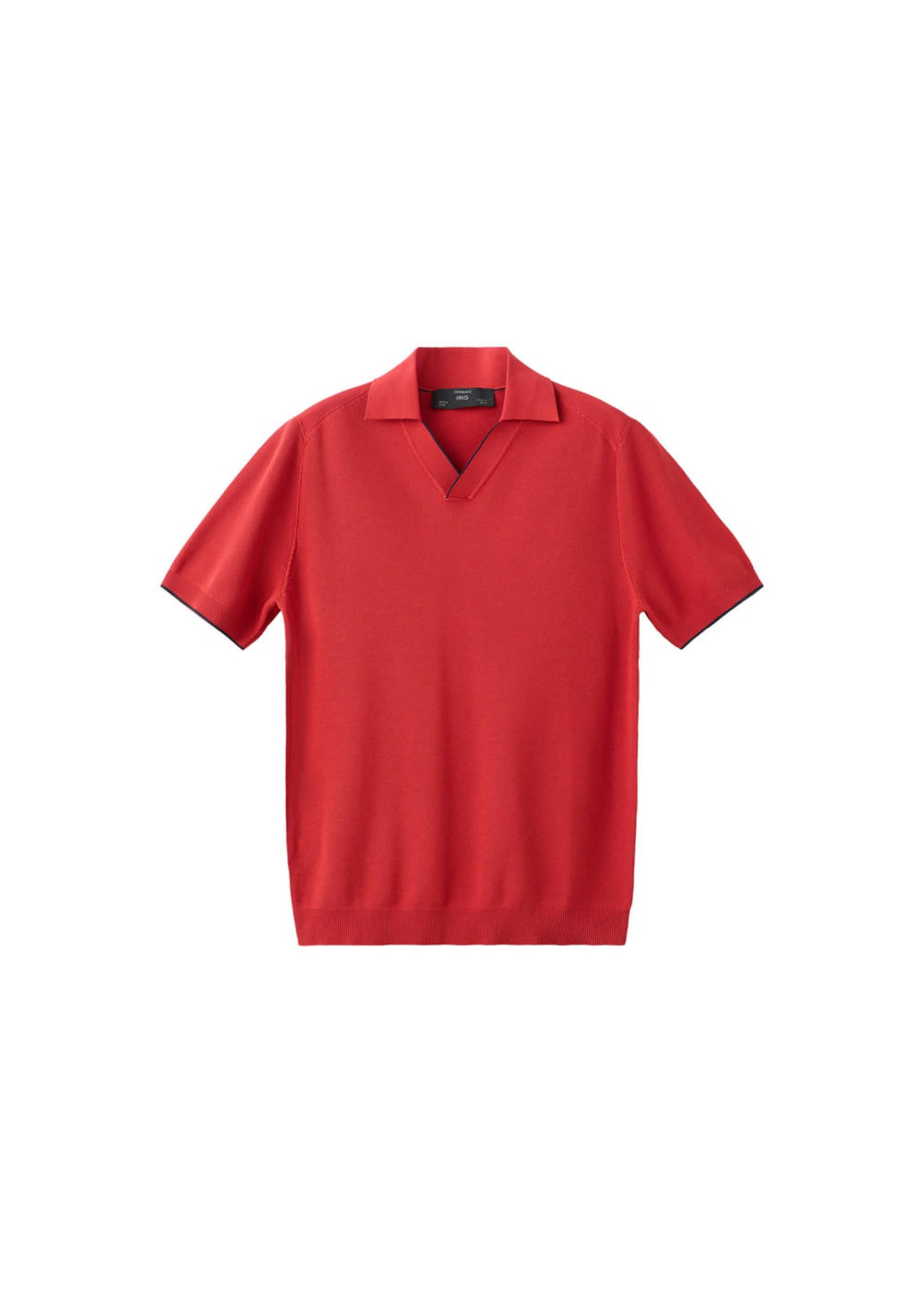 MANGO MAN Poloshirt 'Milo' in Rot: Vorderseite