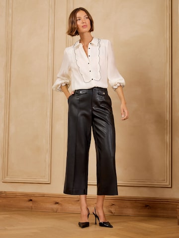 Wide Leg Pantalon love & roses en noir