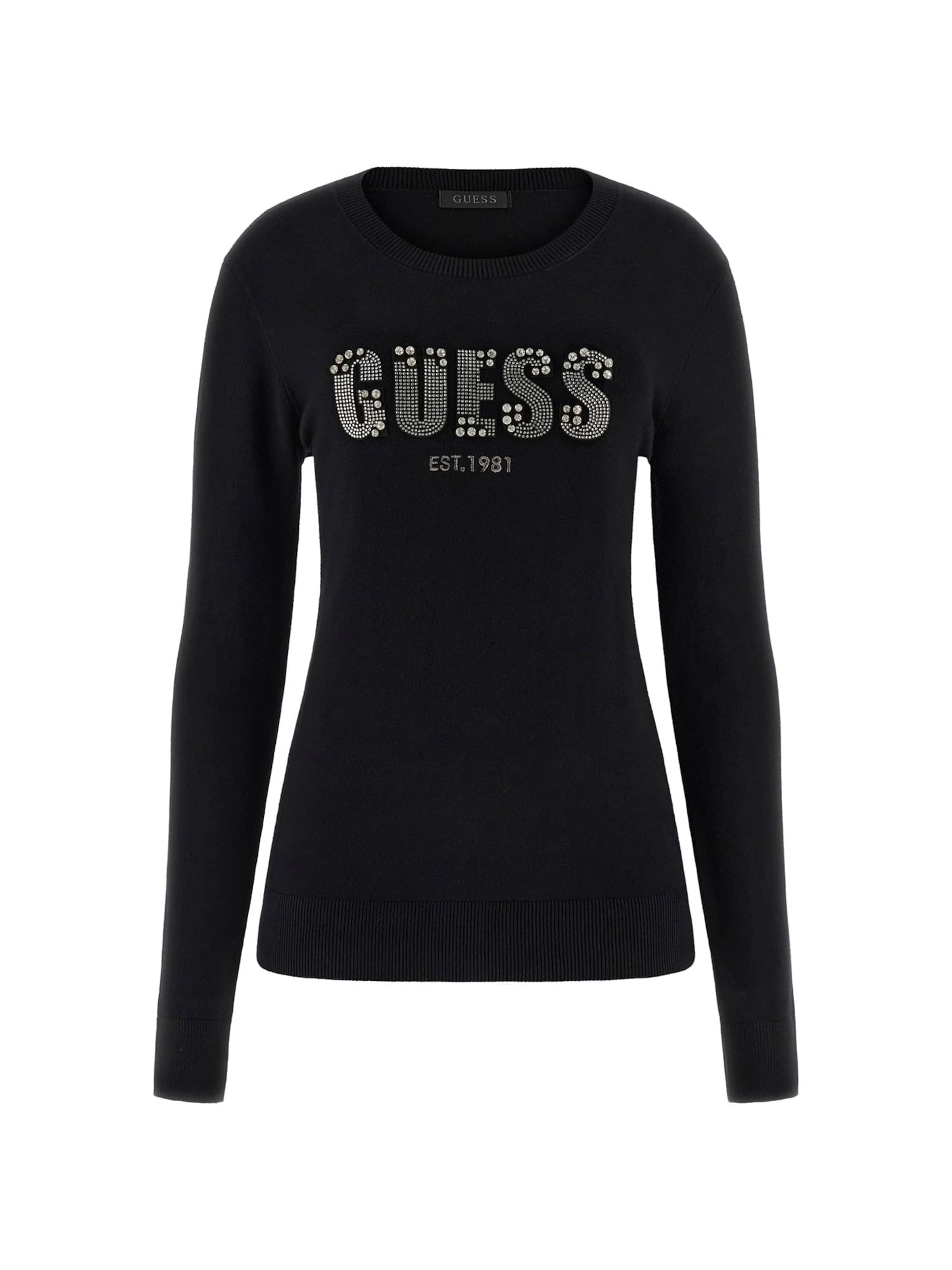 GUESS - Jersey en negro: frente