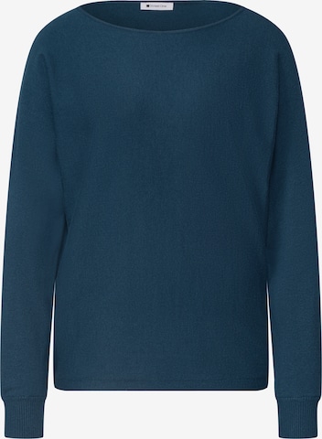 STREET ONE Dolman Pullover mit Boat Neck in Blau: Vorderseite
