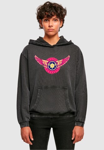 ABSOLUTE CULT Sweatshirt 'Captain Marvel - Movie Wings Patch' in Black: front