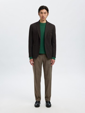 Slimfit Pantaloni con piega frontale di SELECTED in marrone