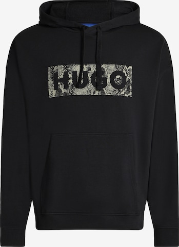 HUGOSweater majica 'Necdysis' - crna boja: prednji dio