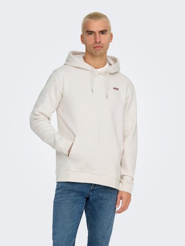 Only & Sons Sweatshirt 'ONSDawson' in Wit: voorkant