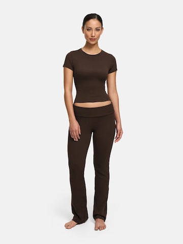 cfab (formerly creamy fabrics) Flared Leggings 'Cotton Flared Bootcut Leggings'‌‌‌ in Braun