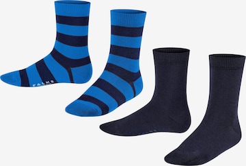 FALKE Socks 'Happy Stripe 2-Pack' in Black: front