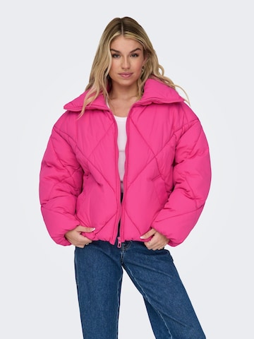 ONLY Демисезонная куртка 'TAMARA' в Ярко-розовый
