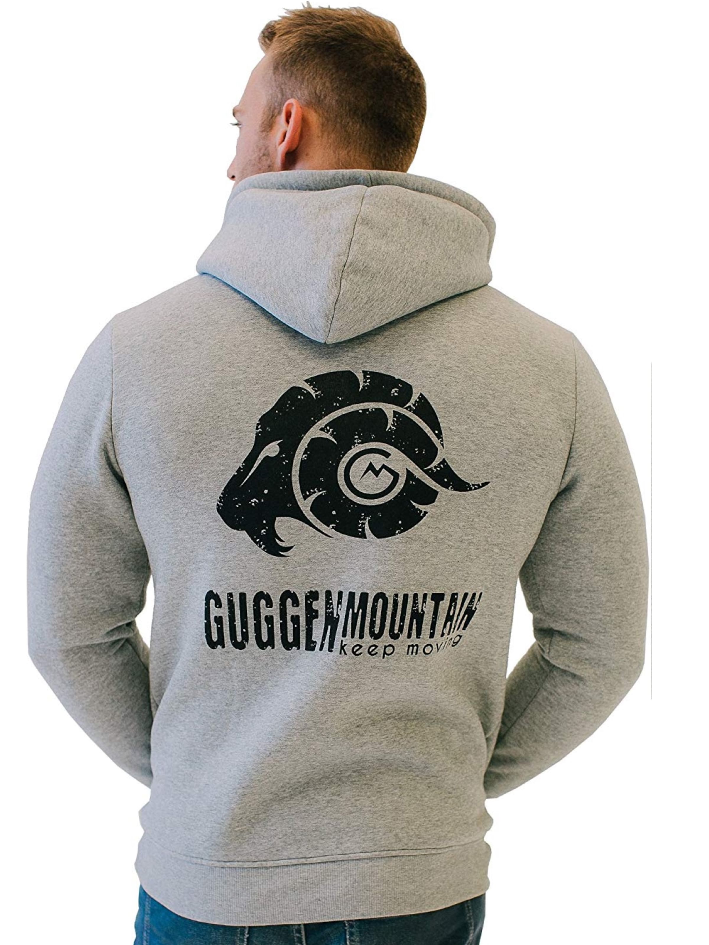 Guggen Mountain Sweatshirt 'Kapuzenpullover H06 Fleece Hoodie' in Grijs
