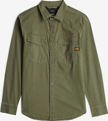 G-STAR Button Up Shirt 'Dakota Slim Shirt' in Green: front