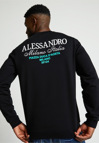 Alessandro Zavetti Sweatshirt 'Montanelli' in Black