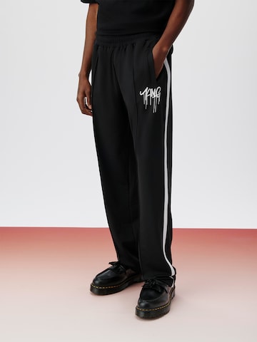 ABOUT YOU x Kingsley Coman Regular Pants 'Kian' in Black: front