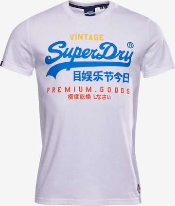 Superdry T-Shirt 'Vintage' in Weiß: predná strana