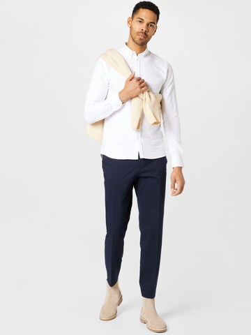 Les Deux Slim fit Overhemd 'Christoph' in Wit