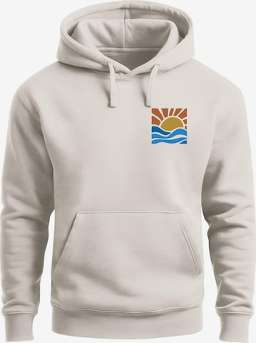 Neverless Sweatshirt 'Sun Wave Batch' in Beige: Vorderseite