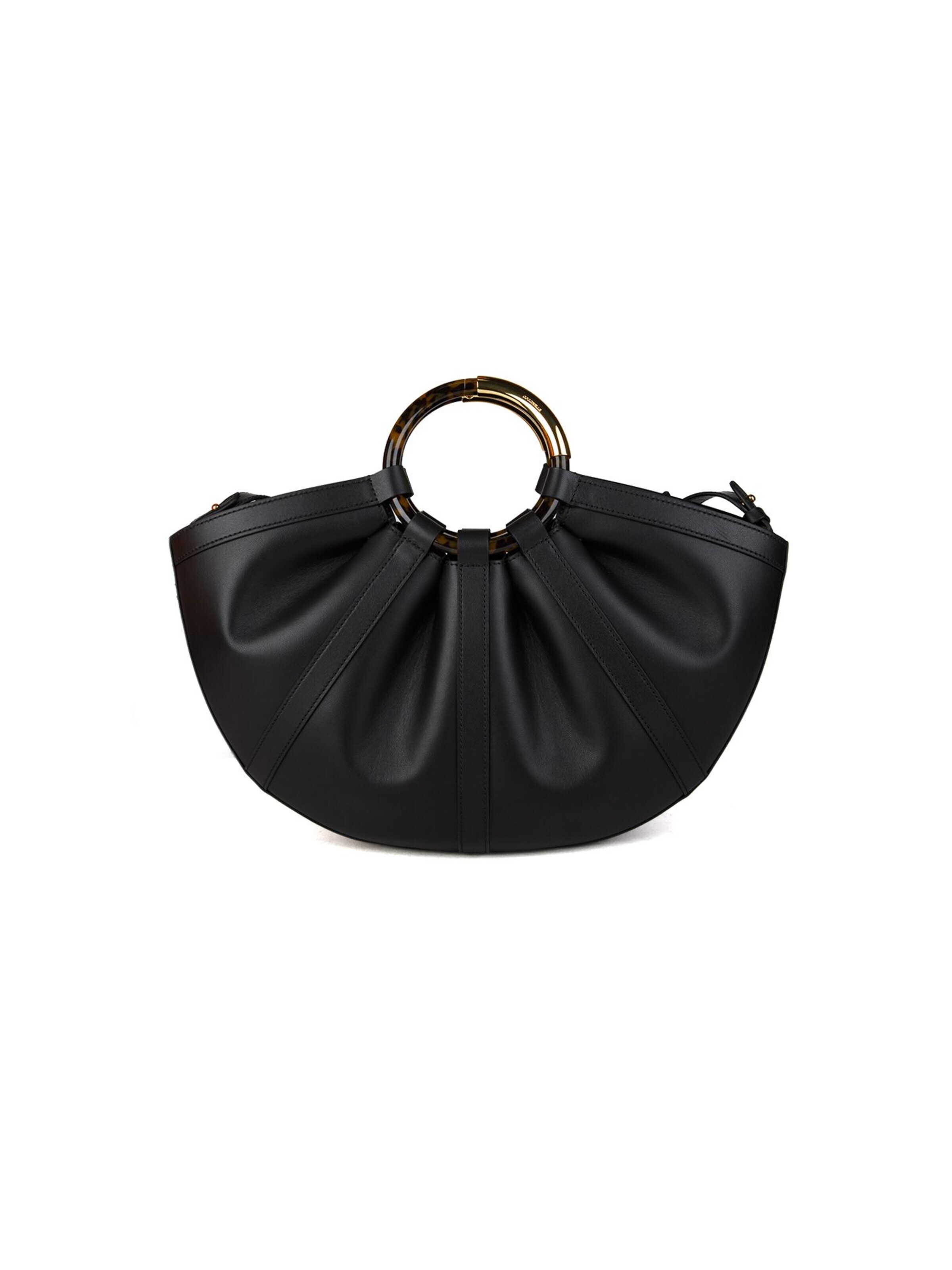 Sacs à main 'Coccinelle Shell Handbag Smooth Leather' Coccinelle en noir : devant