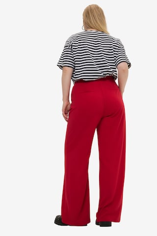 Studio Untold Wide leg Pleat-Front Pants in Red