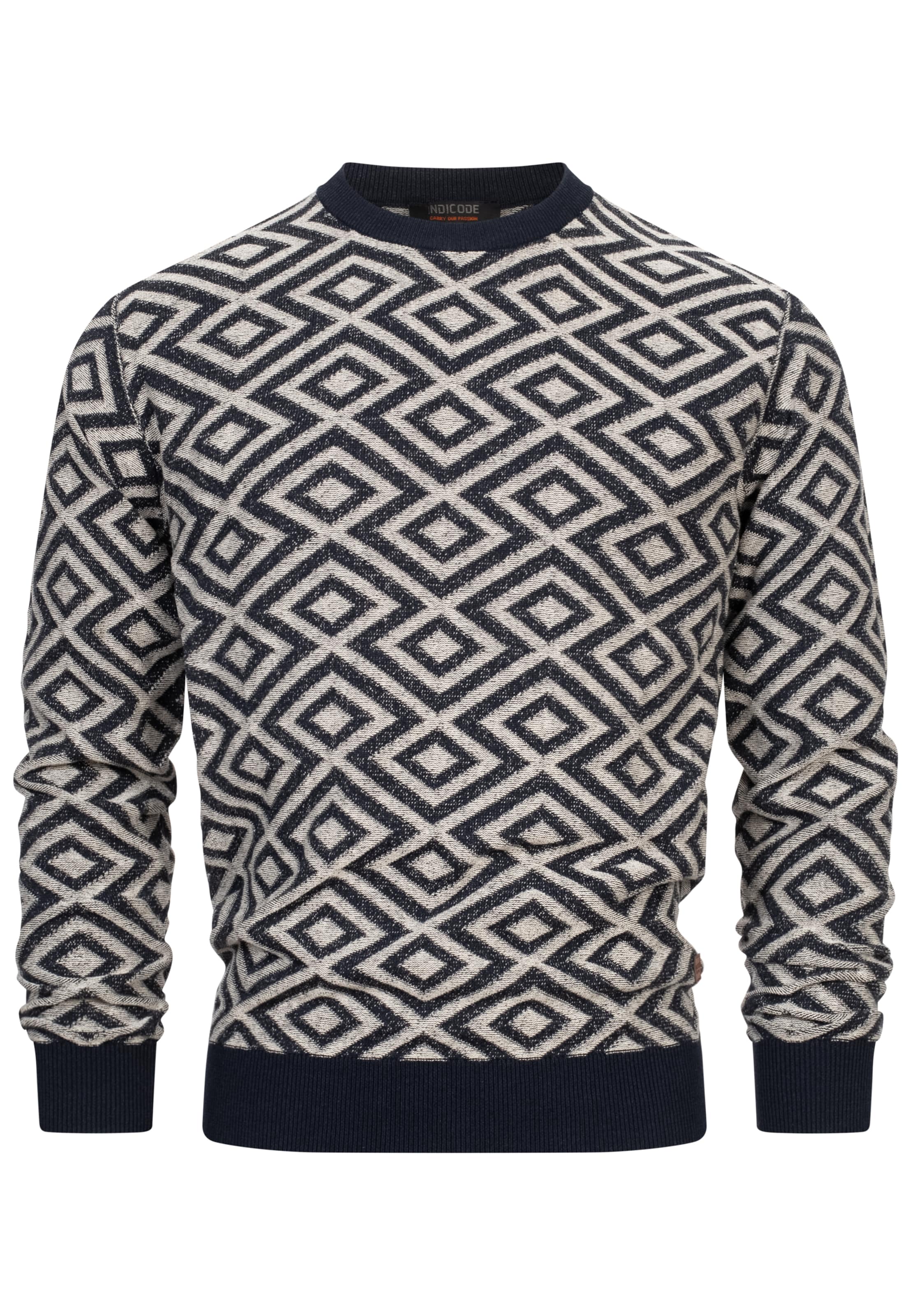 INDICODE JEANS Sweater 'Scott' in Blue: front