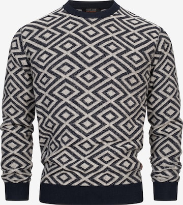 INDICODE JEANS Sweater 'Scott' in Blue: front