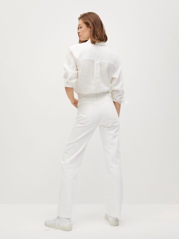 Wide Leg Jean 'Nora' MANGO en blanc