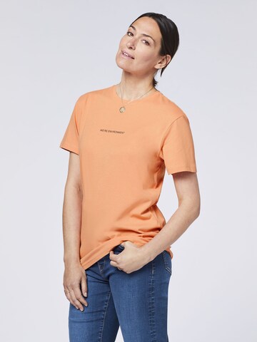Detto Fatto Shirt ' mit QR-Code-Print ' in Orange