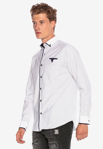 CIPO & BAXX Regular fit Button Up Shirt 'CLAYTON' in White